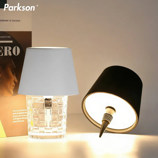 Lámpara de mesa LED con forma de botella, 3 colores, control táctil de carga, 3 colores con función de atenuación, lámpara de mesa LED decorativa para bar, restaurante