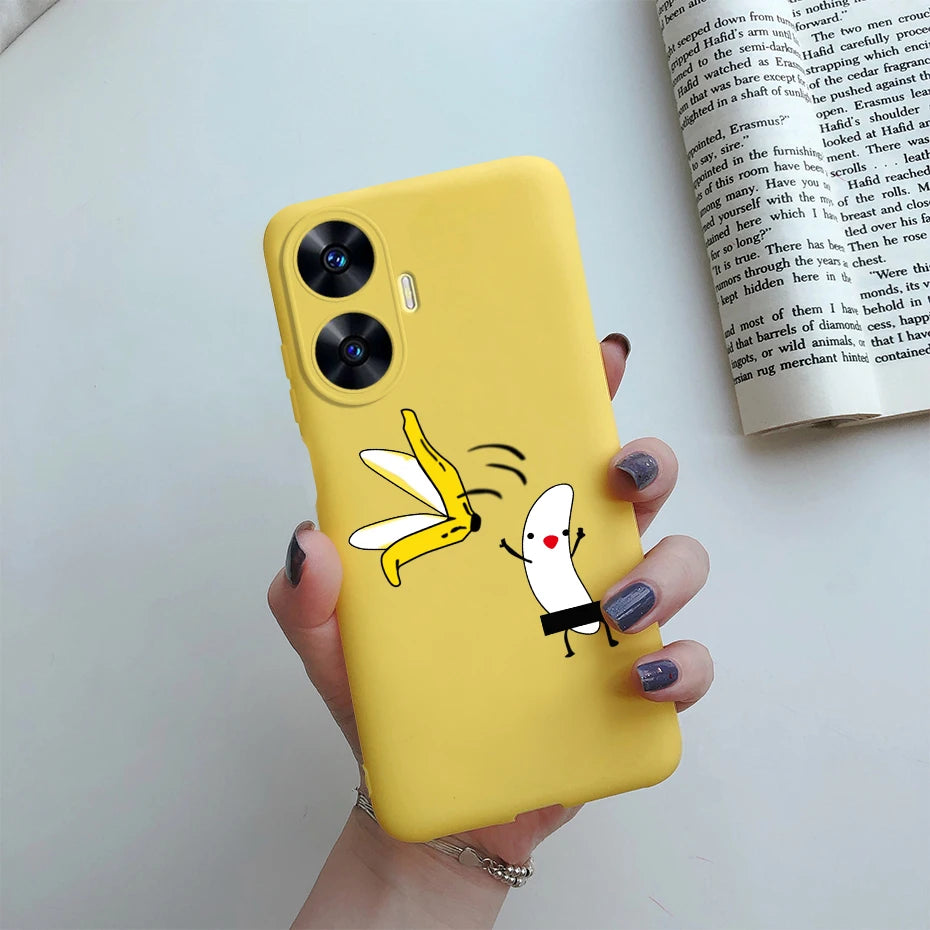 Funda de teléfono para Realme C55, Funda RMX3710, Funda trasera de silicona suave con dibujos animados bonitos para Realme C55 RealmeC55 Funda C 55 Coque