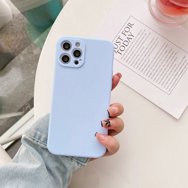 Funda de teléfono con protección de cámara para iPhone 11, 12, 13, 14 Pro Max XS X XR 7 8 Plus SE 2020, fundas traseras de parachoques a prueba de golpes