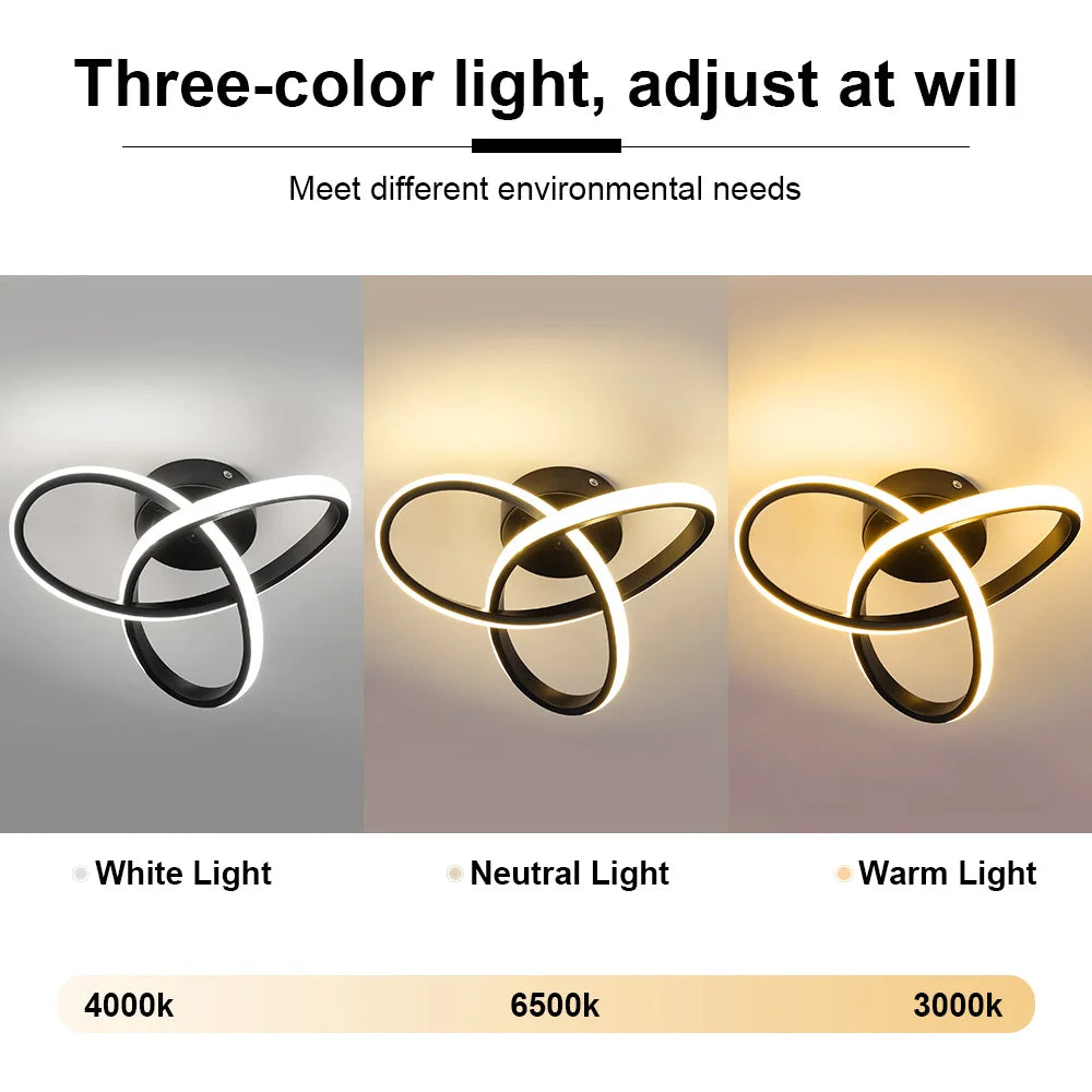Luz de techo moderna, lámpara de techo LED para pasillo pequeño, diseño de cerca de techo, accesorio de iluminación para el hogar, cocina, dormitorio, balcón