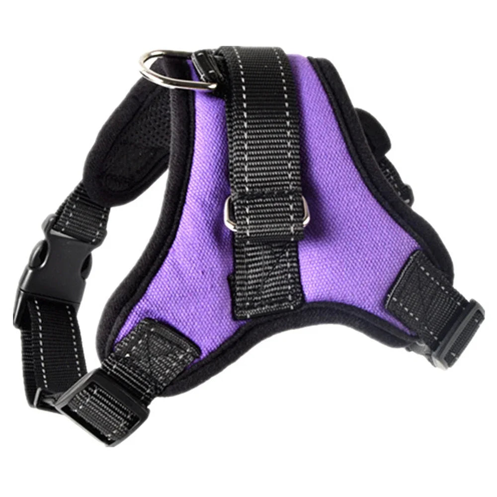 Arnés ajustable para perros y gatos con correa reflectante y transpirable para perros pequeños y grandes, chaleco, suministros para mascotas