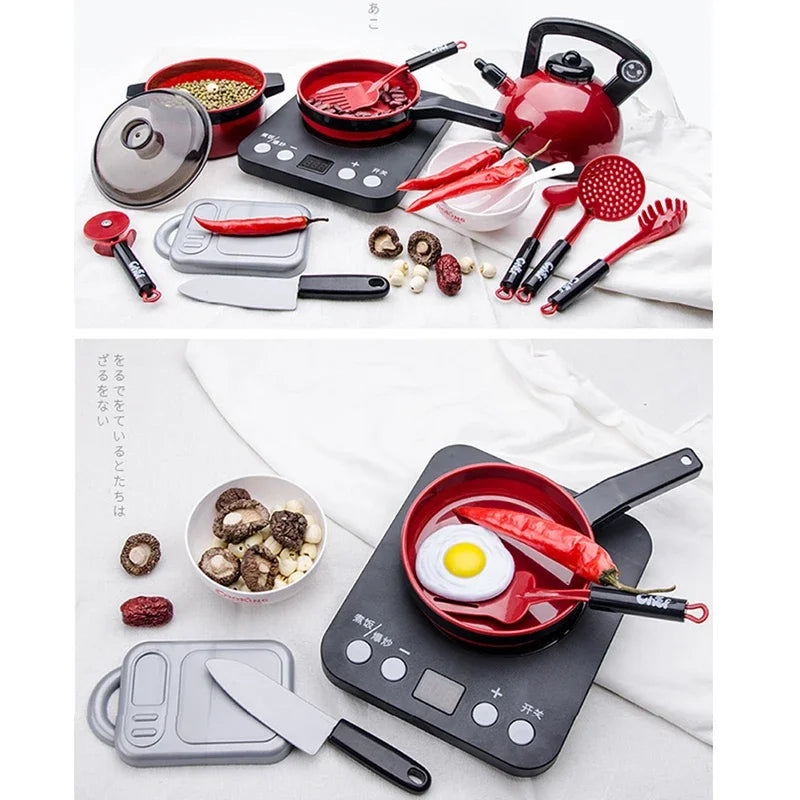Juego de juguetes de cocina para niños y niñas, utensilios de cocina para cortar frutas, educación de simulación, juego de simulación