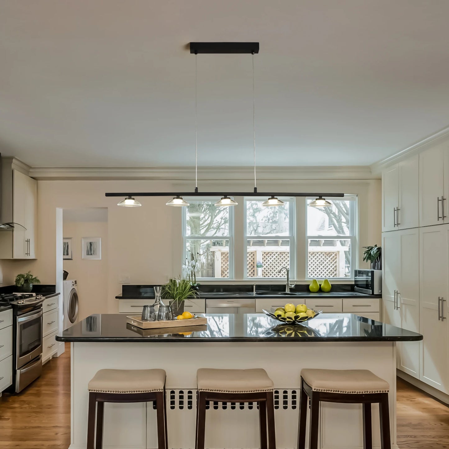 Iluminación Led moderna para sala de estar, candelabros de tira larga para mesa de comedor, iluminación de techo, sala de reuniones, lámparas de Bar y Café, lámpara interior