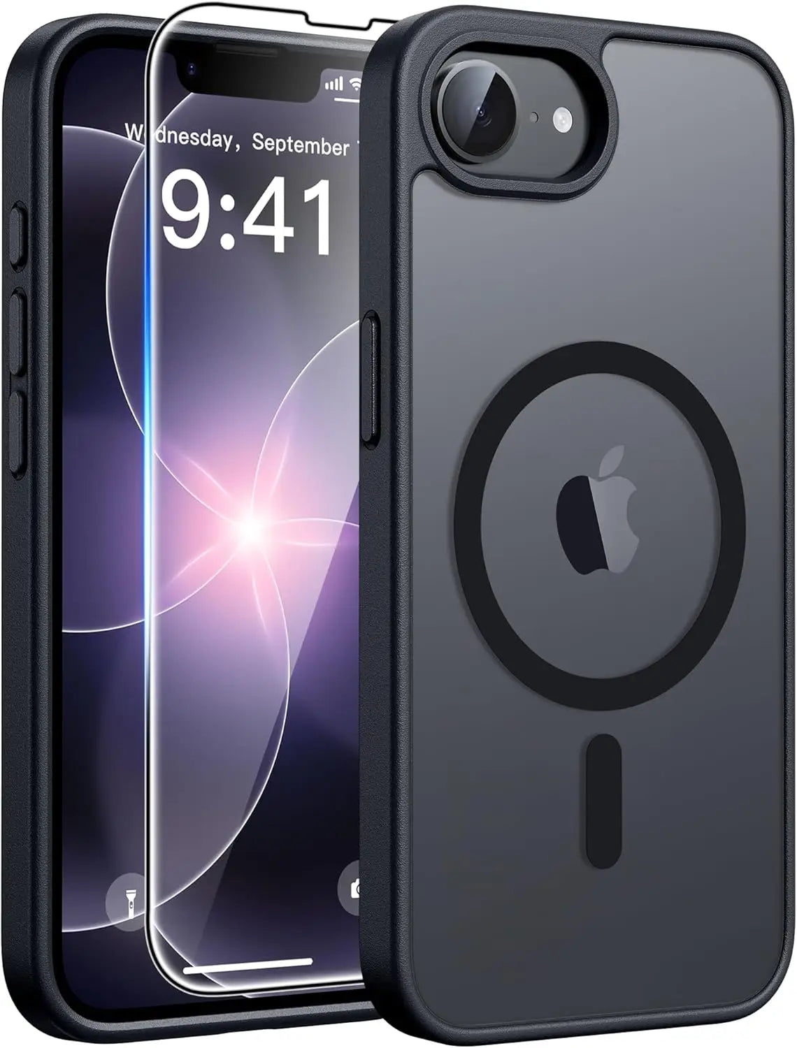 Funda para iPhone 17e/16e con Magnético, Translúcida y Mate, con [Protector de Pantalla], Antigolpes y Protectora