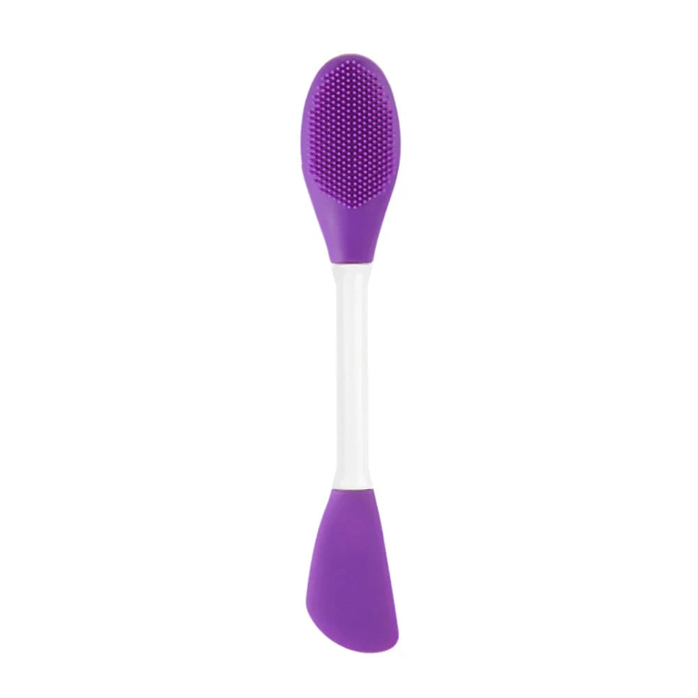 Cepillo para mascarilla Facial de doble cabezal, aplicador de silicona, cuchara, espátula, palo agitador, cuidado de limpieza Facial de la piel, herramientas de maquillaje para el hogar