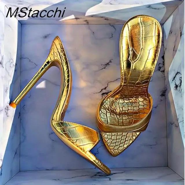 Zapatillas de tacón súper alto para mujer, zapatos de verano con punta abierta, sandalias de tacón de aguja de colores combinados, zapatos sexis de fiesta para mujer, zapatos de tacón de lujo para mujer