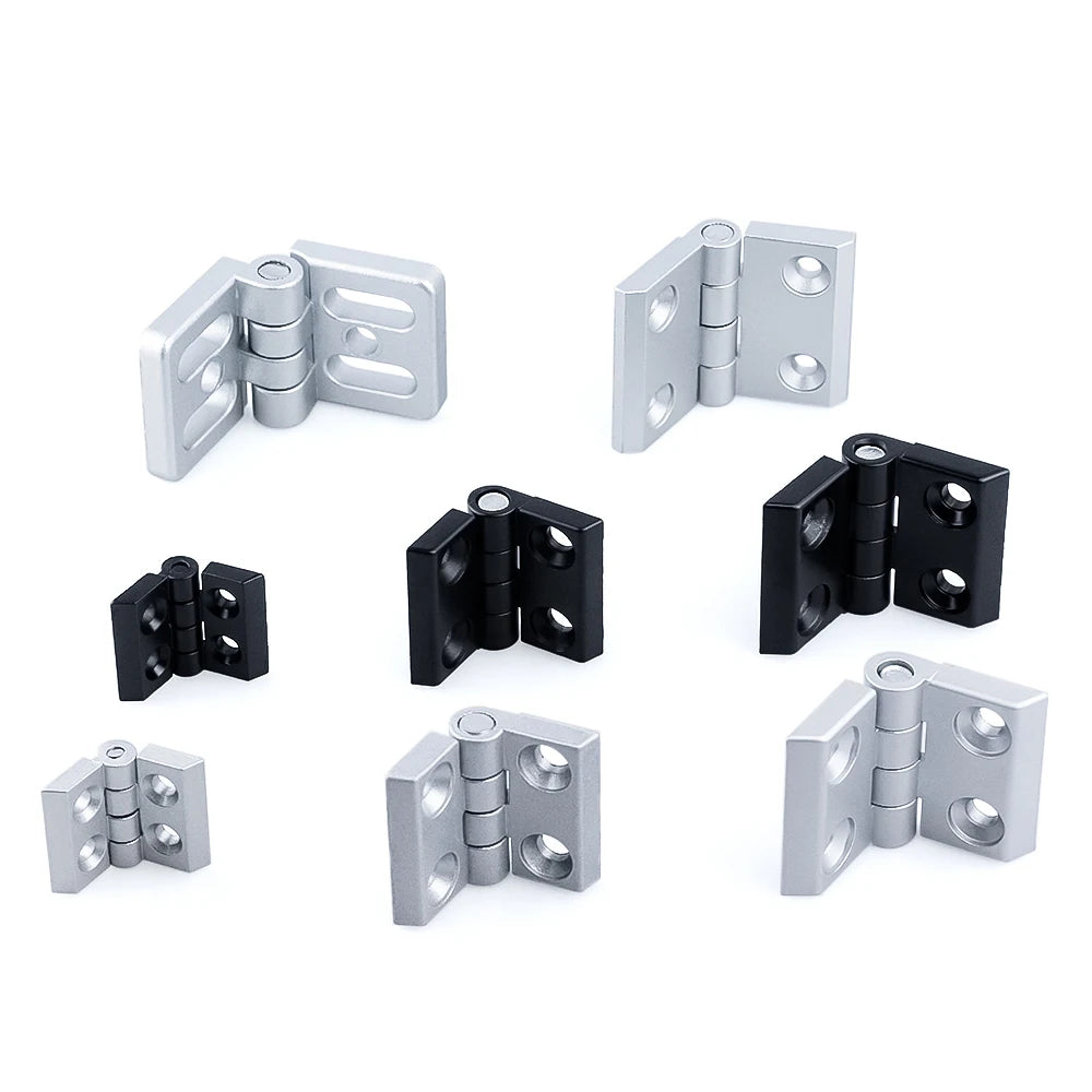 5/10 Uds 2020 3030 4040 4545 bisagras de aleación de Zinc accesorio de perfil de aluminio conector de bisagra de puerta para extrusión de perfil de aluminio