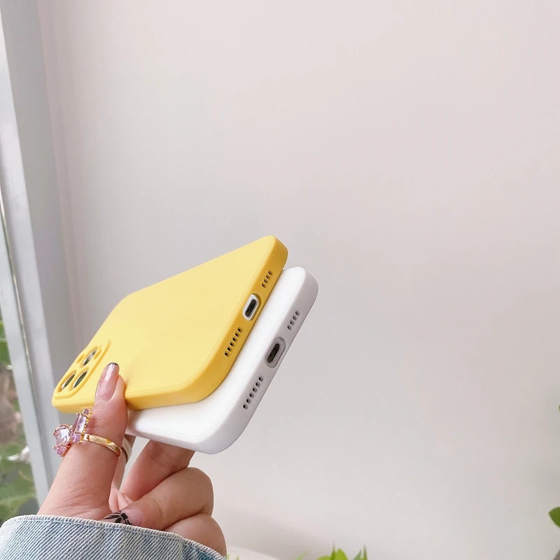 Funda de teléfono con protección de cámara para iPhone 11, 12, 13, 14 Pro Max XS X XR 7 8 Plus SE 2020, fundas traseras de parachoques a prueba de golpes