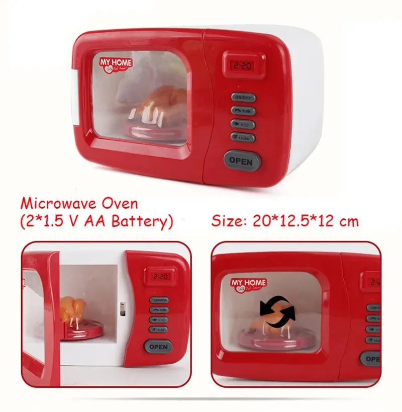Electrodomésticos de cocina, juguetes, juego de cocina para niños, juego de cocina, accesorios para casa de muñecas, licuadora, cafetera, máquina mezcladora, tostadora