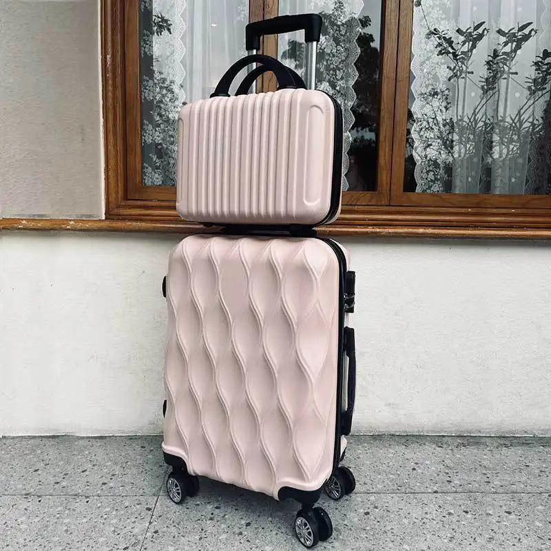 Juego de Maletas de Viaje de Cuatro Piezas con Ruedas Universales ABS, Juego de Maletas de Mano para Viajes y Viajes de Negocios en Tamaños de 14, 20, 24 y 28 Pulgadas