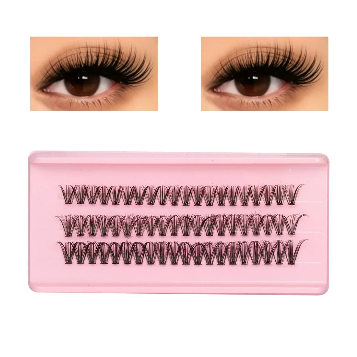 Extensiones de Pestañas Individuales con Curvatura D, Alta Capacidad, Densas, de 8-16 mm, Aptas para Diferentes Maquillajes, de Larga Duración