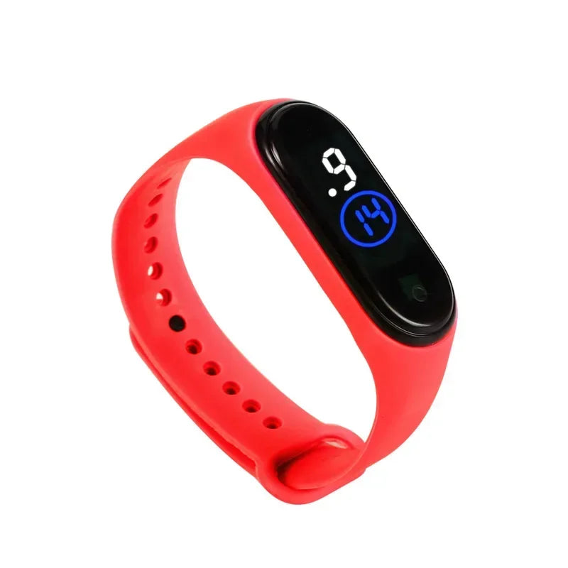 Reloj deportivo resistente al agua para niños, reloj Digital LED con pantalla táctil inteligente, correa de silicona de dos tonos, reloj para hombres y mujeres, reloj para estudiantes