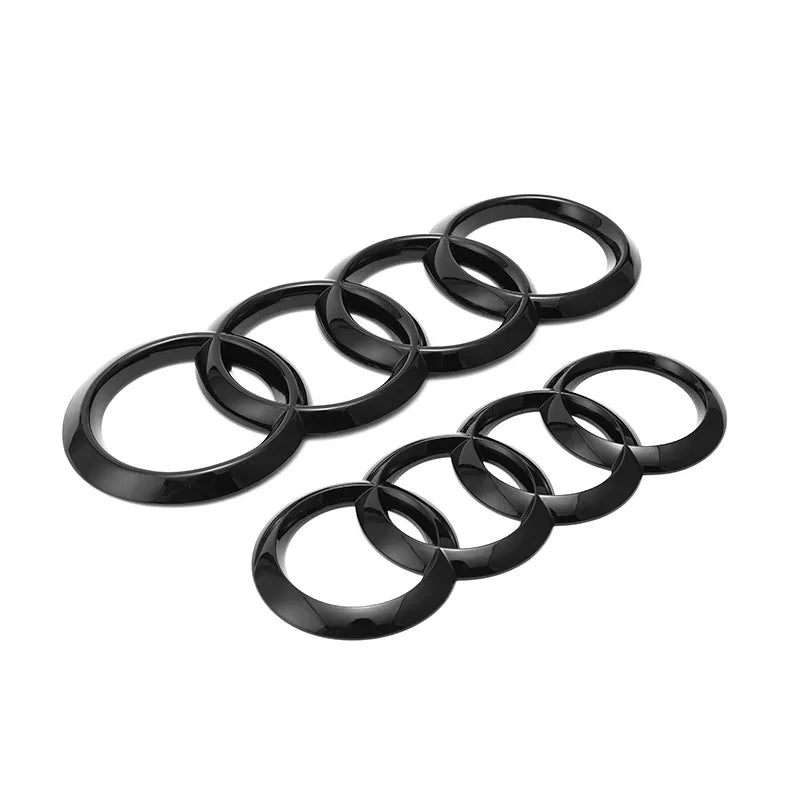 Emblema de Capó Delantero y Trasero para Coche, 4 Anillos, ABS, para Audi A3, A6L, A7, A1, A2, A8, A4, A5, Q3, Q5, Q8, Q7, Q2L, TT, Q6, RS3, RS4, RS5, RS6