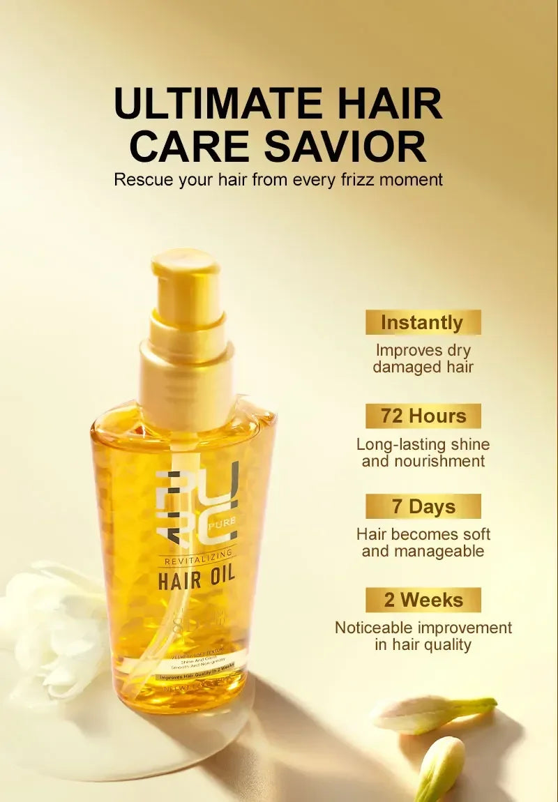 Aceite de argán marroquí, aceite nutritivo para el cabello, suero suavizante para el cabello suave, reparación de Frizz dañado, tratamiento para el cabello seco, cuidado del cabello