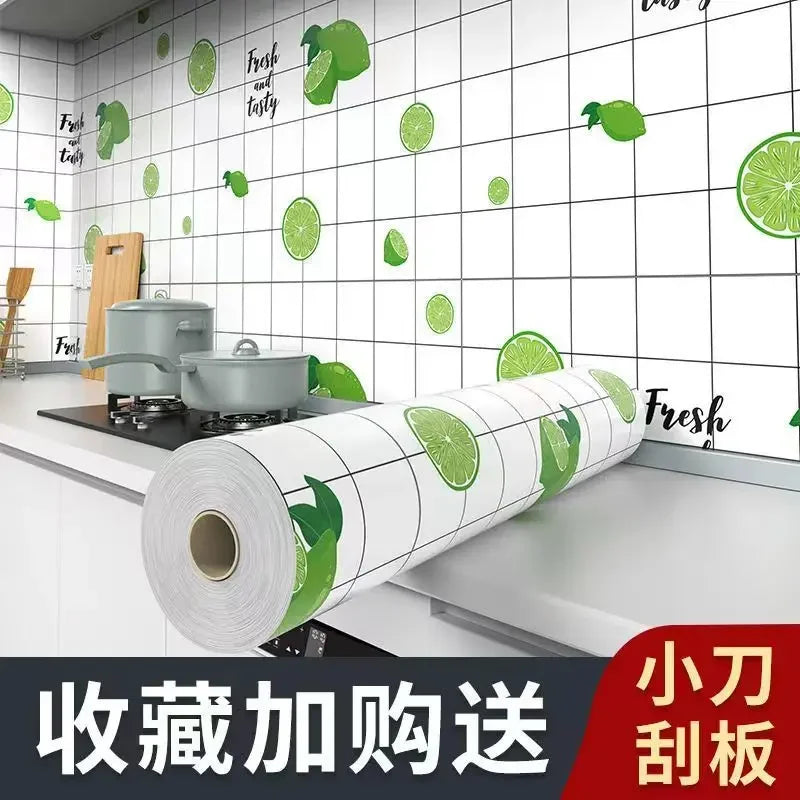 Papel tapiz adhesivo de pared de 80cm de ancho, lámina impermeable a prueba de aceite, pegatina decorativa de mármol, papel decorativo para renovación de baño y cocina