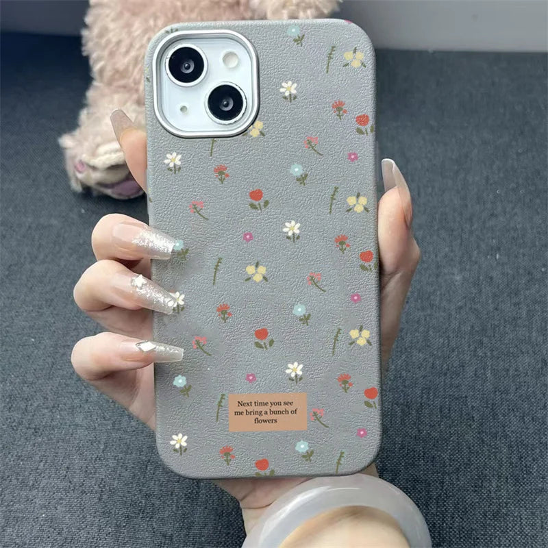 Funda de teléfono Floral pequeña y colorida para Samsung Galaxy A55 A54 A52 A34 A35 A15 4G 5G S25 S24 S23 S22 Ultra Plus FE, funda trasera suave