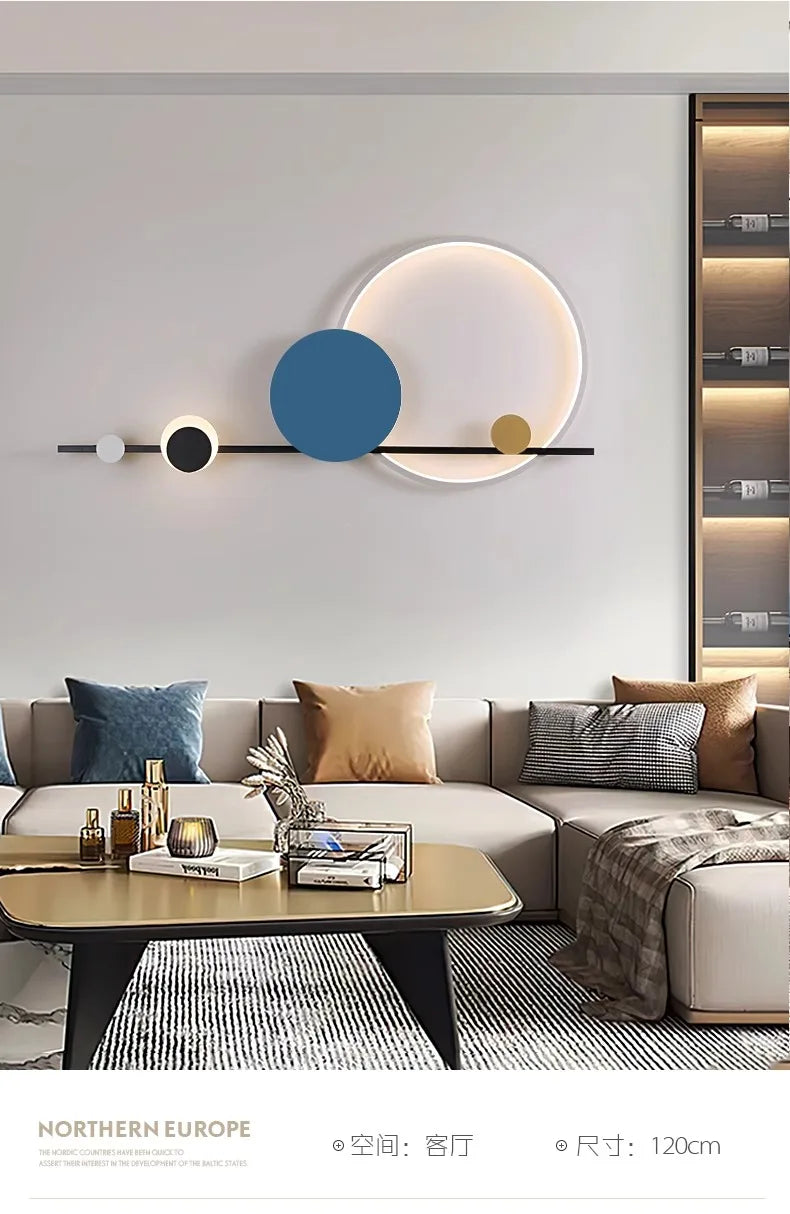 Lámpara LED de pared moderna, ambiente para candelabro de sala de estar, comedor, dormitorio, Hotel, salón, escaleras, pasillo, accesorio de iluminación para decoración del hogar