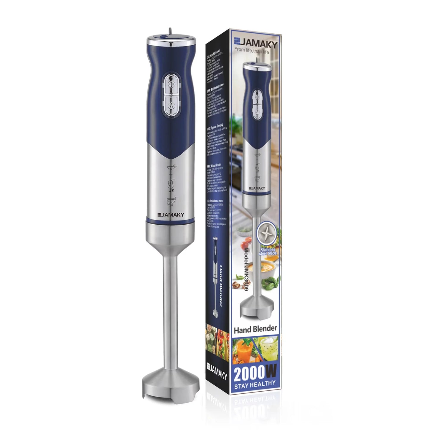 2000W High-power Handheld Blender Household Multi-functional Portable Blender Baby Food Processor Meat Grinder Food Processor