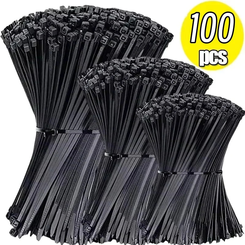 Al por mayor Bridas de nailon autoblocantes de plástico negras 5*200mm, Anillo de sujeción para cables, Bridas grandes 8*300mm, Bridas tipo cremallera