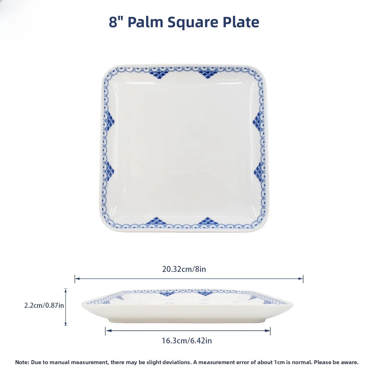 Juego de vajilla de porcelana blanca de Jingdezhen con diseño de hierba Tang azul y blanca, plato llano para uso doméstico, t...