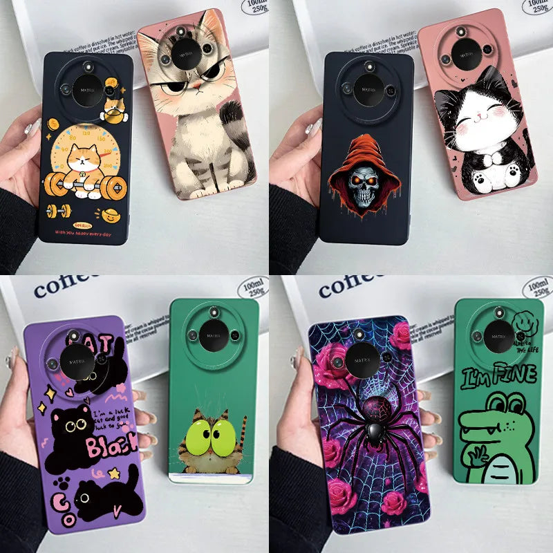 Para Honor X9C Funda de teléfono inteligente X9cSmart Funda de silicona suave dulce moda pintada dibujos animados niños niñas encantadora Funda trasera estampada