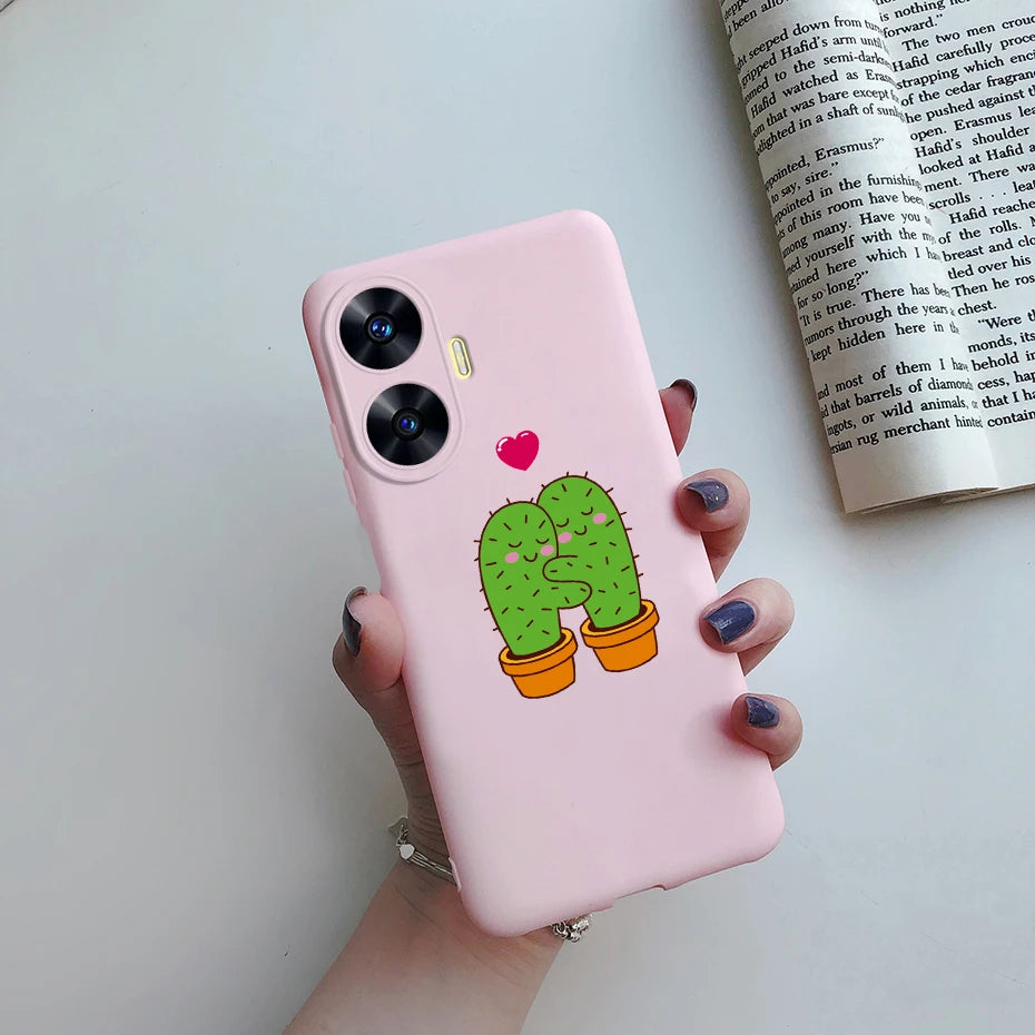 Funda de teléfono para Realme C55, Funda RMX3710, Funda trasera de silicona suave con dibujos animados bonitos para Realme C55 RealmeC55 Funda C 55 Coque