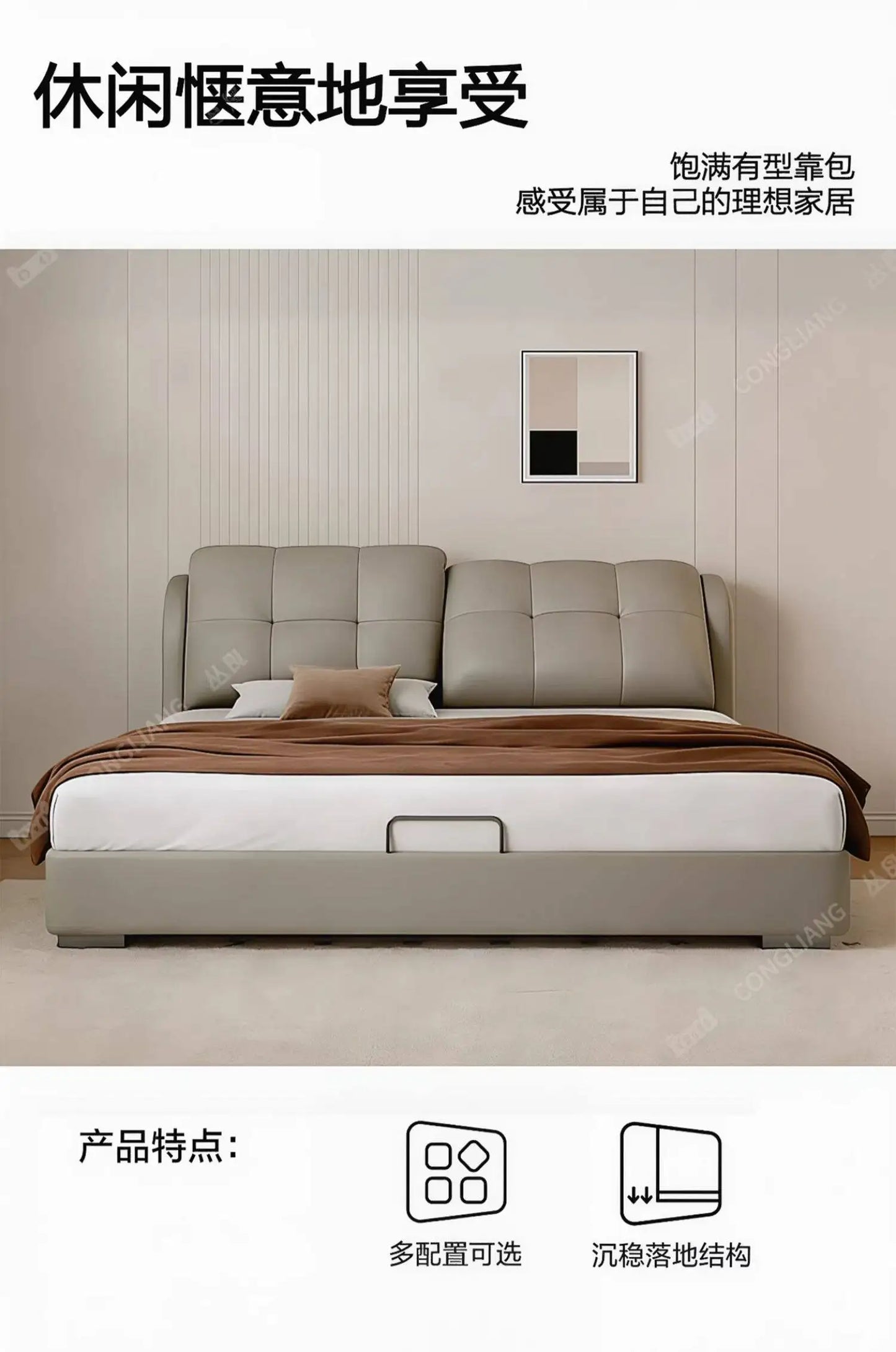 Cama de masaje moderna y sencilla, diseño de cama de dormir de madera, cama doble de lujo para niñas, cama Queen con plataforma, muebles de salón y suite.