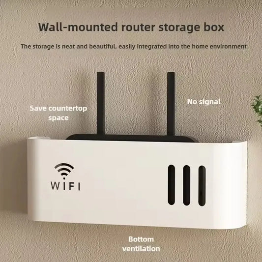 Wandregal für WLAN-Router, verdeckt – kabelloser Organizer für Wohnzimmer und Nachttisch