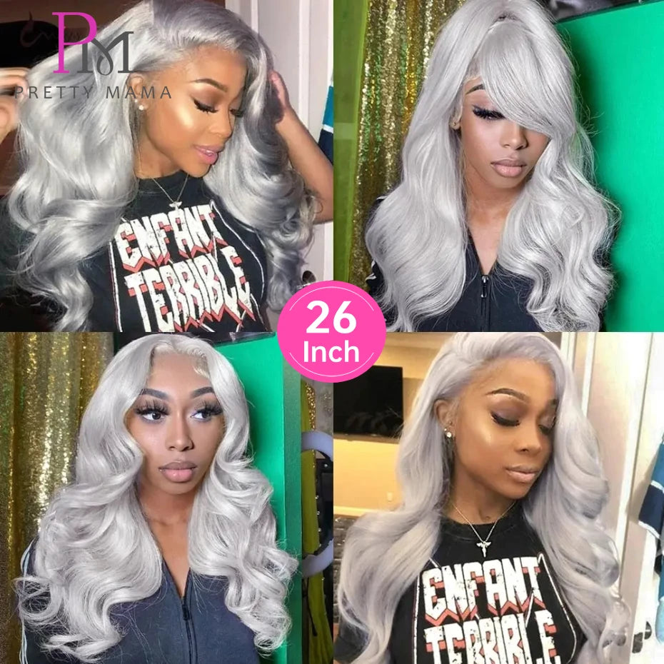 Peluca con malla Frontal azul cian 13x6, cuerpo ondulado, peluca con malla Frontal verde claro, cabello humano prearrancado Rubio 613, pelucas frontales de encaje para mujer