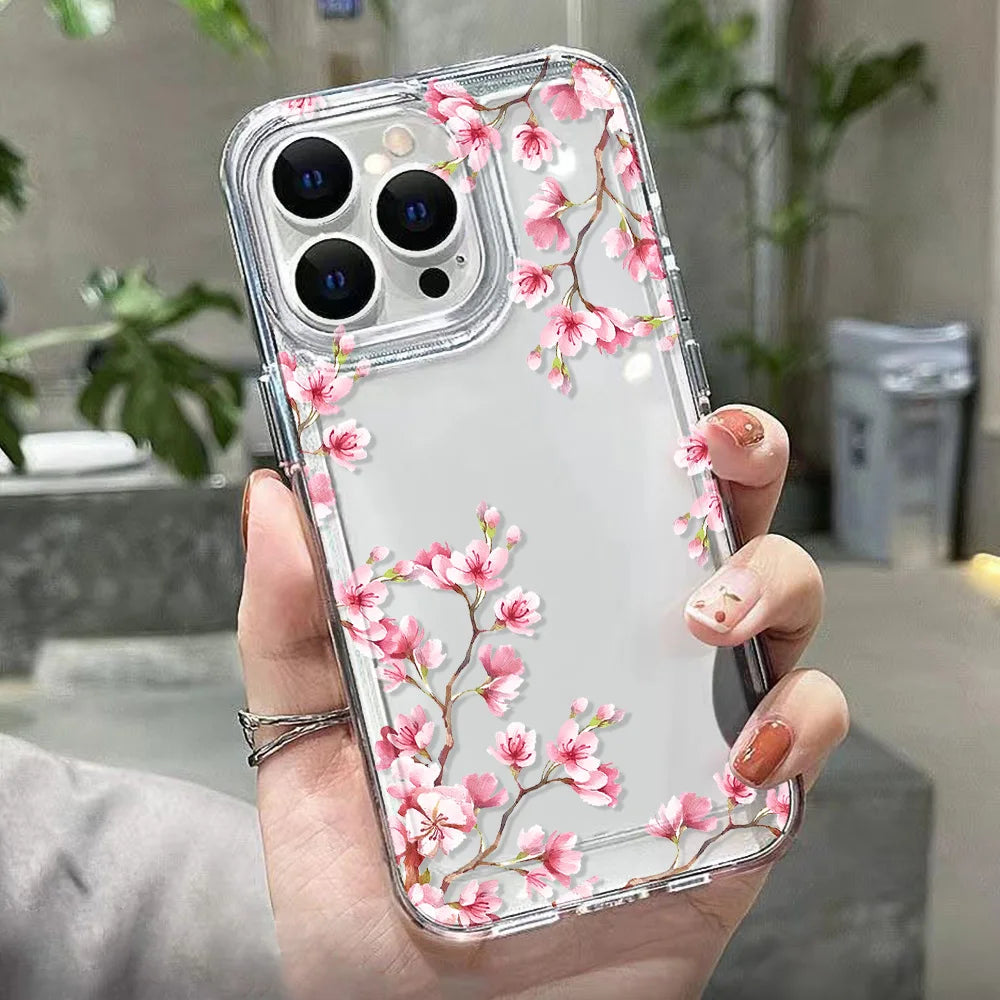 Funda Floral Transparente iPhone