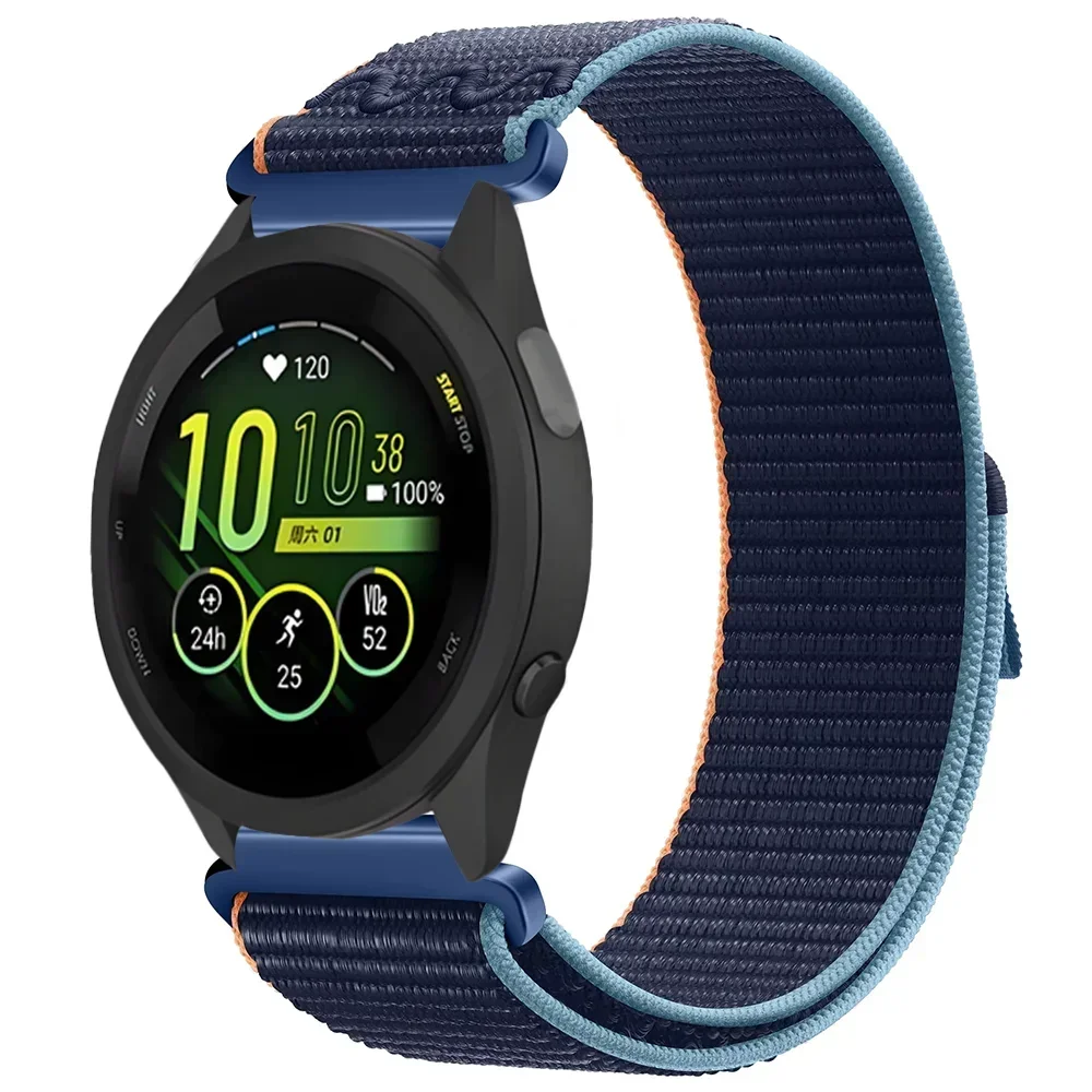 Correa de nailon de 22mm y 20mm para Garmin Forerunner 55 165 265 965 255 955 pulsera de tela Garmin Active 5/Vivoactive 5/Venu 3