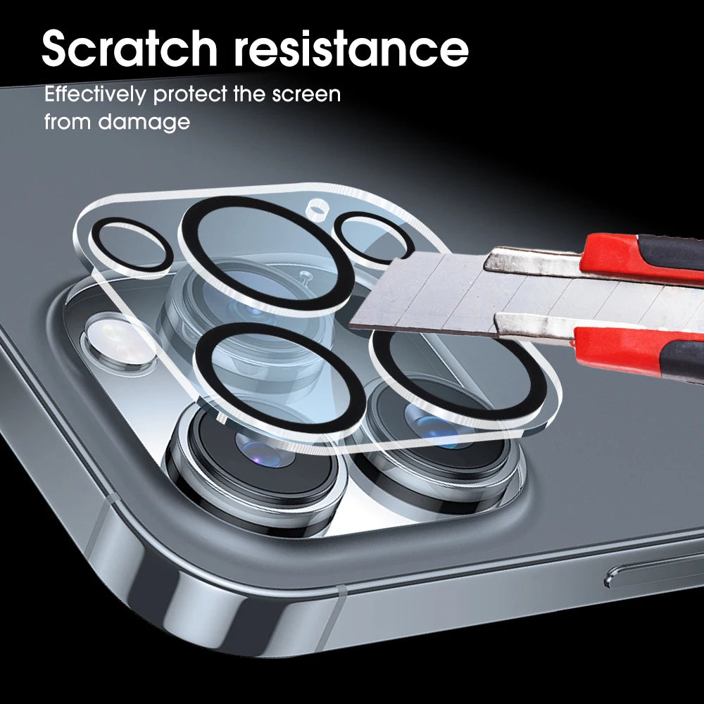 1-5 uds Protector de lente de cámara de vidrio para iPhone 16 15 14 13 Pro Max Plus Mini HD vidrio templado Protector de lente completa película de cámara
