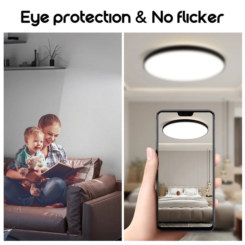 Lámpara de techo Led para sala de estar, luz moderna de CA 110V-220V, 18W, 30W, 40W, accesorios de iluminación para dormitorio y cocina