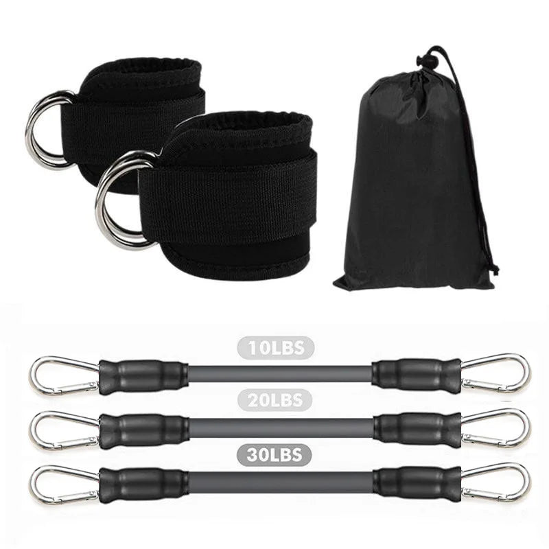 Correas de tobillo, conjunto de bandas de resistencia, equipo de ejercicio para entrenamiento físico, peso del tobillo, banda elástica de Yoga para gimnasio, hombre y mujer