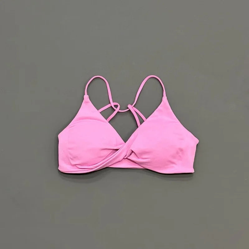 Sujetador Deportivo HISTELLO Vision Twist con Espalda Descubierta para Mujer, de Alta Sujeción, Transpirable y Suave, para Gimnasio, Entrenamiento, Running, Jogging y Fitness