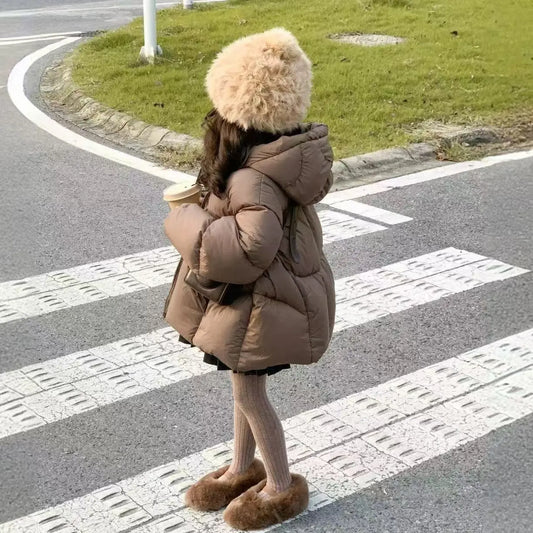 Chaqueta de plumón para bebé para niña, Chaqueta de algodón para niño, ropa acolchada de algodón grueso, Top para niño, novedad de invierno