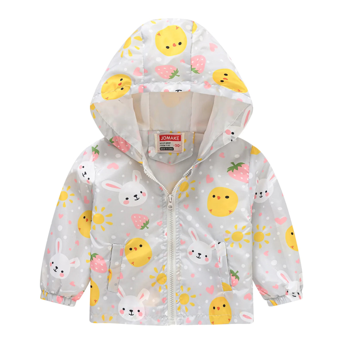 Chaqueta impermeable con capucha para niños y niñas, cortavientos con cremallera y estampado de dinosaurio de dibujos animados, a la moda, novedad
