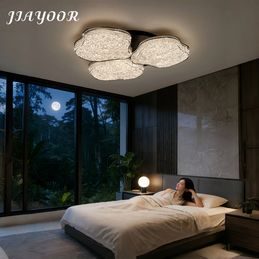 Lámpara de Techo para Dormitorio 2026, Nueva, Estilo Italiano Minimalista, con Protección Ocular, Forma de Nube, LED Regulable, Decoración para el Hogar