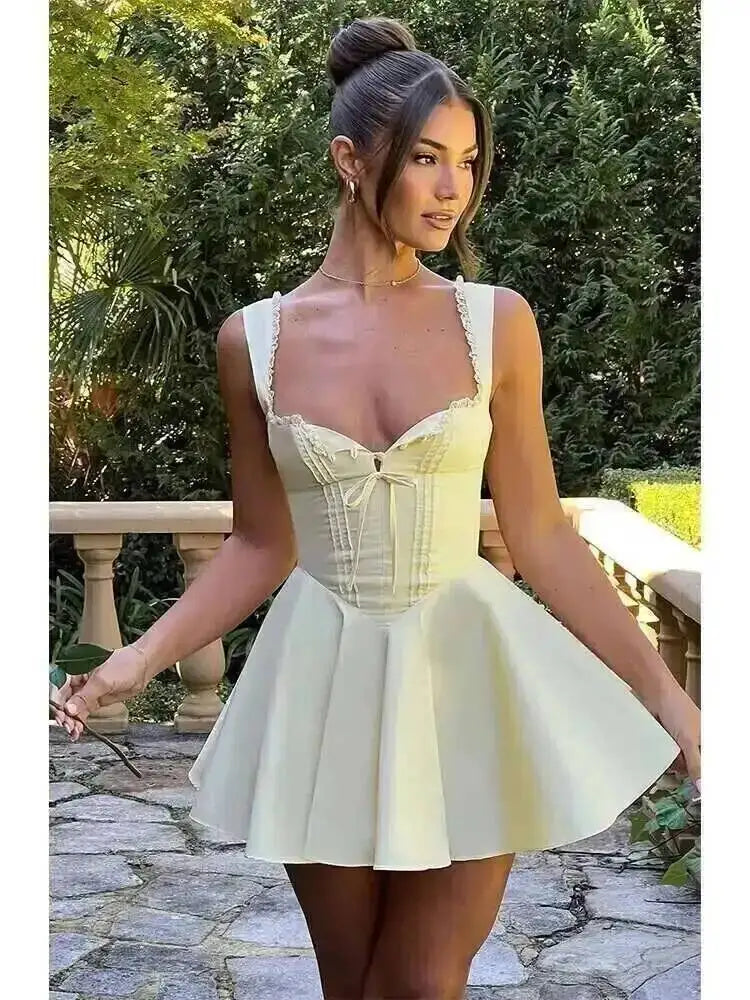 Townlike-vestido sin mangas de verano para mujer, traje Sexy con tirantes y espalda descubierta, 2024