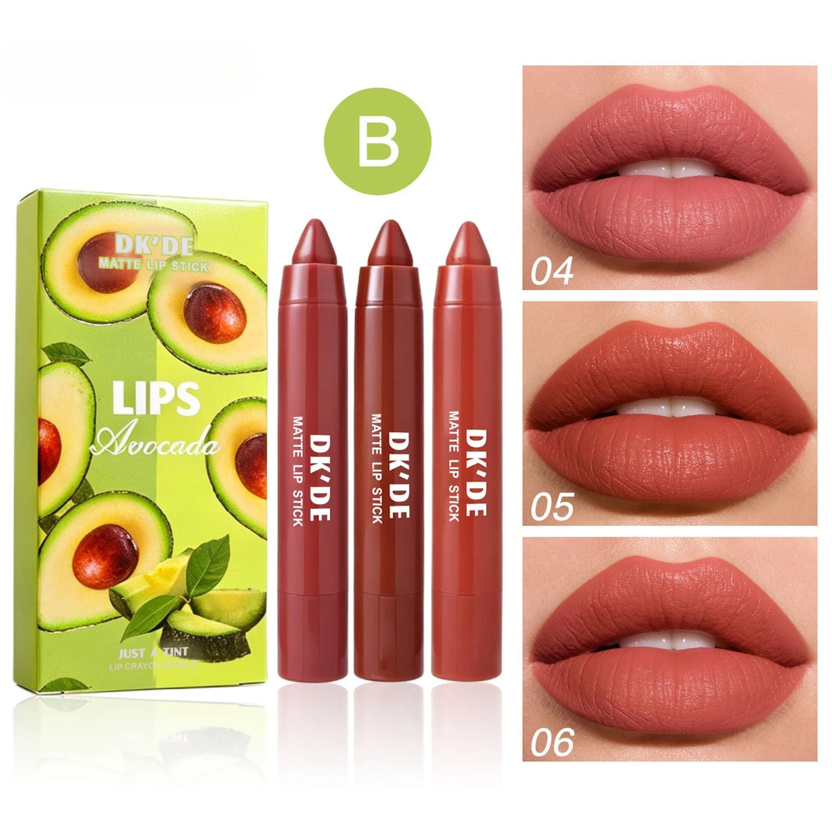 Set de Lápices Labiales de 3 Colores, Color Duradero, Resistente a la Transferencia, Apto para Todos los Estilos de Maquillaje
