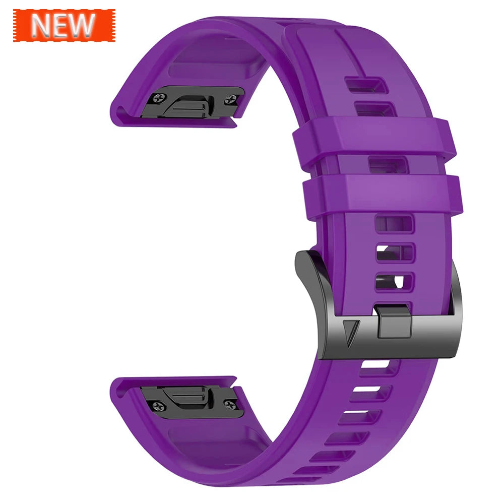 Correa deportiva de silicona para Garmin Descent G2 G1 Mk3i Mk2 Mk1/Fenix 8 Pro E 7 7X 6 6X 5 5X/Epix pulsera suave 22/26mm banda Quickfit