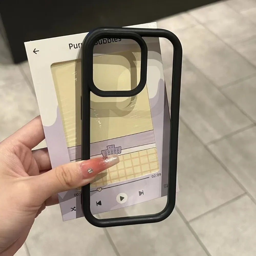 Funda de teléfono transparente de lujo para iPhone 17 Air 11 12 13 14 15 16 17 Pro Max Plus, funda de parachoques transparente a prueba de golpes