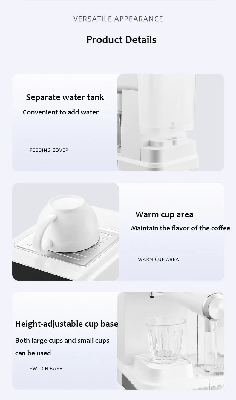 Cafetera Espresso con bomba italiana de 220V, cafetera automática para espumar espuma de leche para uso doméstico
