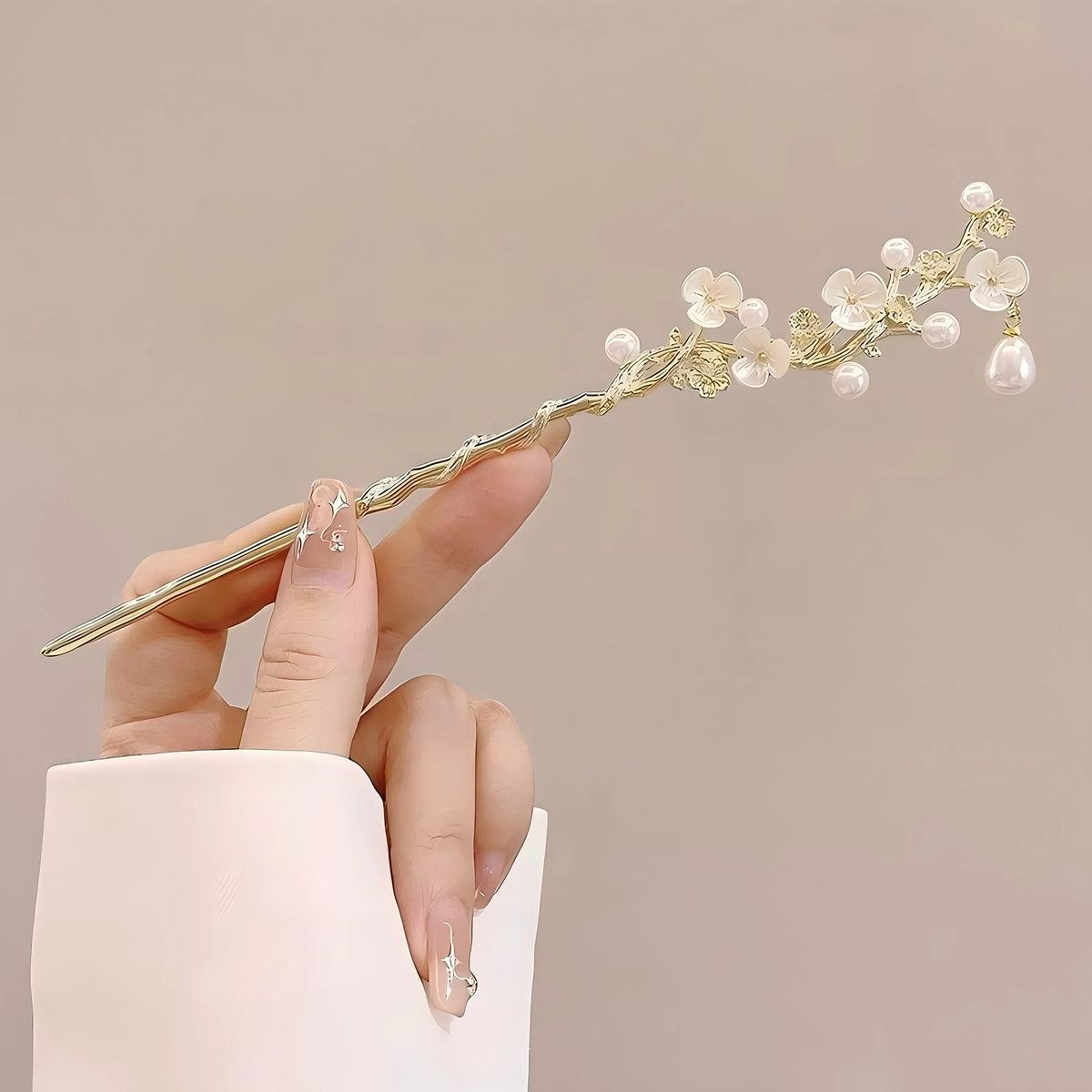 1/6 Uds. Palo para el pelo con borlas de estilo chino elegante, accesorio de peinado con diseño Floral tradicional, joyería para mujer, horquilla para el pelo