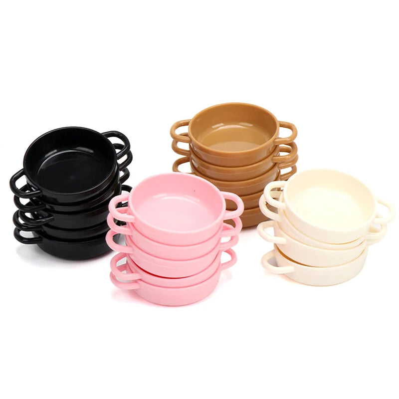 Mini olla para casa de muñecas, modelo de casa de muñecas en miniatura, utensilios de cocina decorados, accesorios para casa de muñecas, 1 ud.