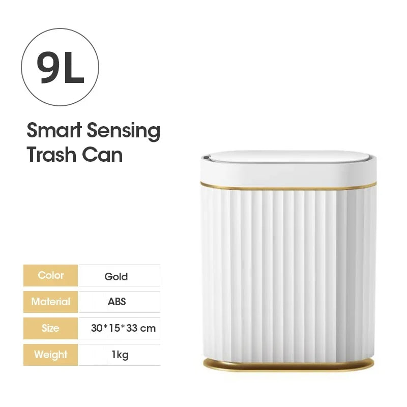 Cubo de basura inteligente para el hogar, papelera electrónica automática con Sensor inteligente de 7 y 9 litros, para cocina y baño, bote de basura inteligente