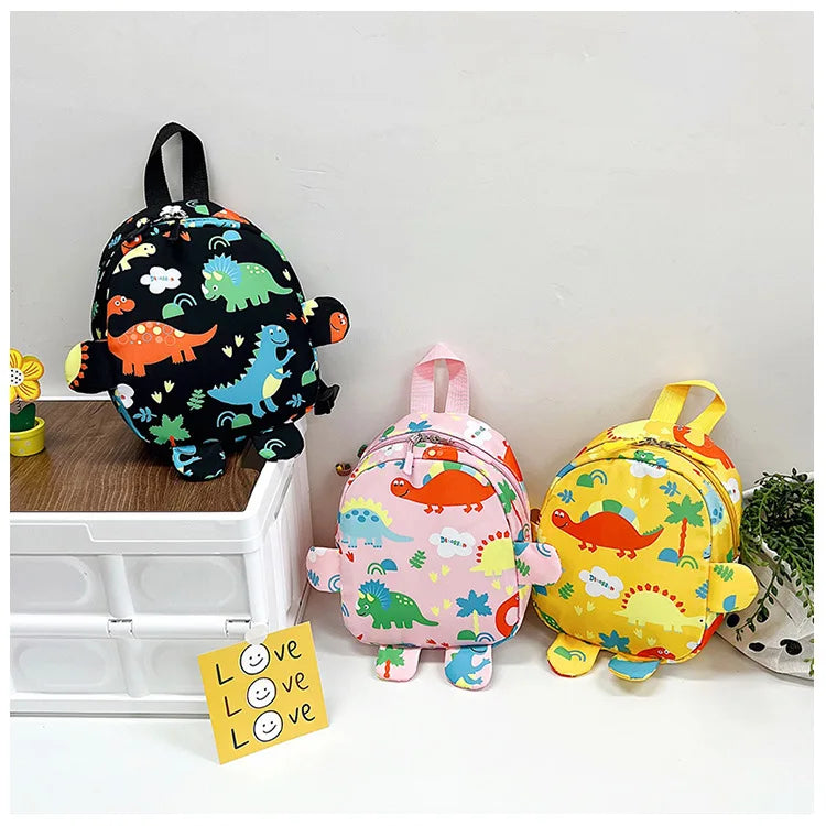 Bolsa bonita para niños, mochilas escolares con dibujos de dinosaurios para niños, mochila de viaje para exteriores preescolar para guardería, antipérdida