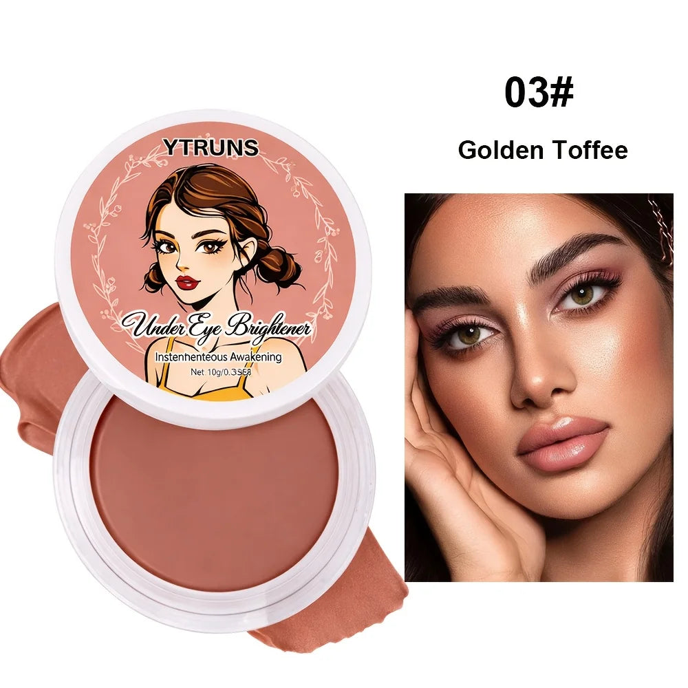 Crema Correctora para Ojos, Maquillaje Ligero de Textura Suave, Corrector de Ojos con Acabado de Tono Natural, 3 Tonos