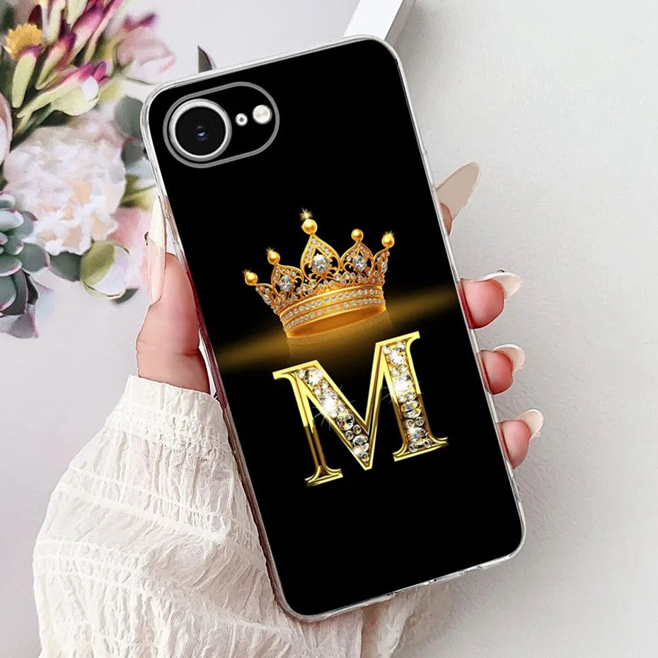 Funda de teléfono con letras a la moda para iPhone 16e SE (2025), funda trasera de silicona suave TPU para iPhone SE 2025, fundas para iPhone16e, parachoques