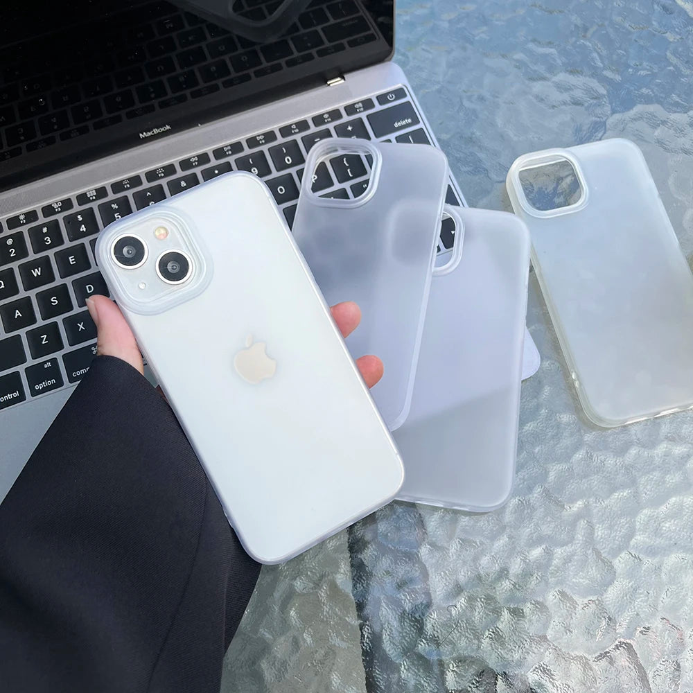 Funda de Teléfono de TPU Suave Mate para iPhone 17 Pro Max, Fundas para iPhone 11, 13, 15, 12, 16, 14 Plus, Air, 12 Mini, 17 Pro Max, Transparente